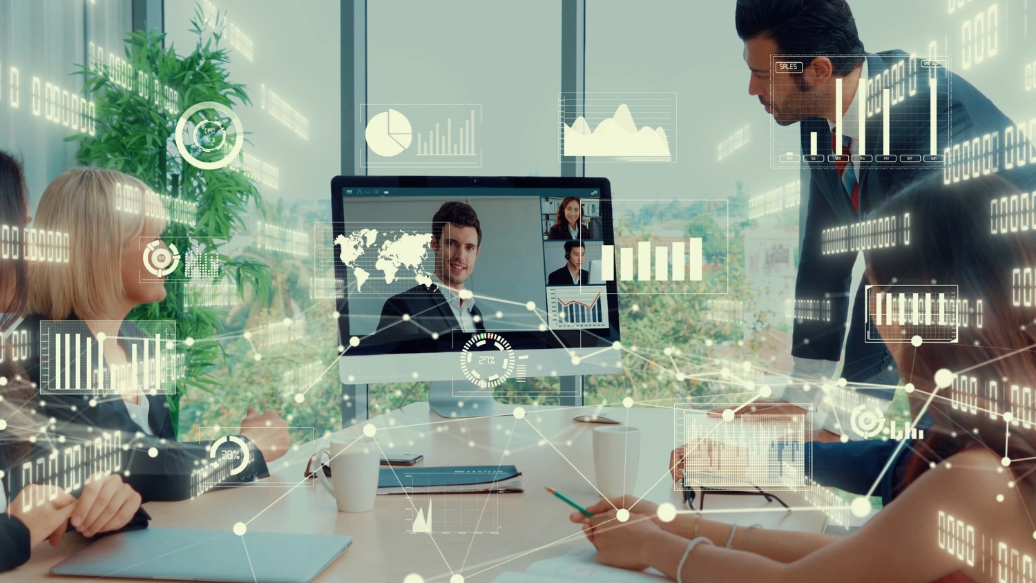 Illustration représentant l'automatisation gestion leads à l'aide d'un CRM, montrant un processus efficace de suivi des prospects.